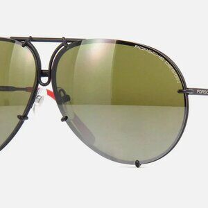Porsche Design P’8478 R417 69mm Aviator Sunglasses – Black Titanium Frame